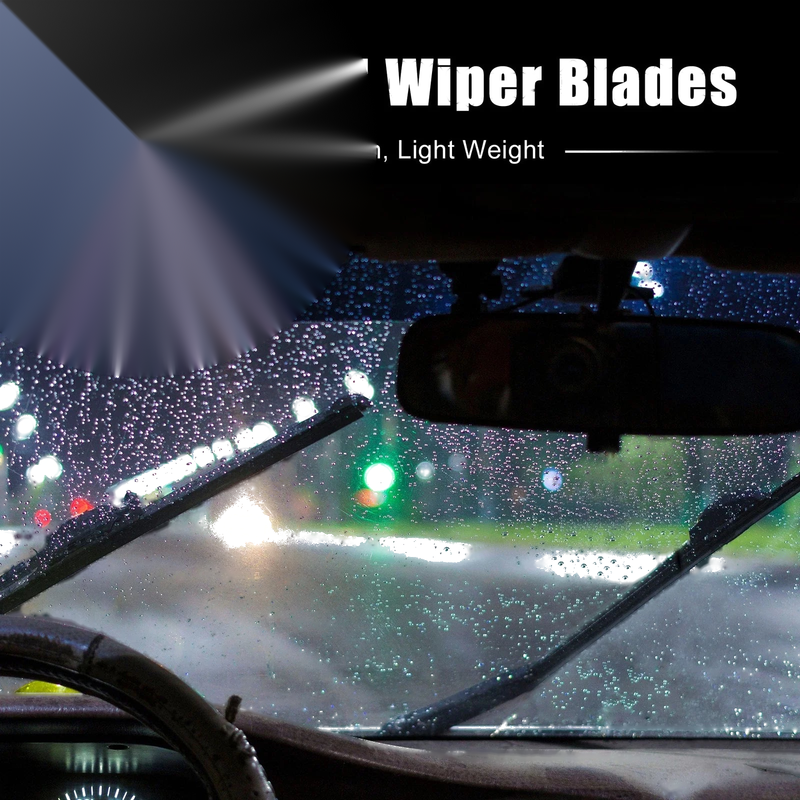 Ford Fiesta 3 x Car Front Rear Windscreen Wiper Blades Set (2008-2016)
