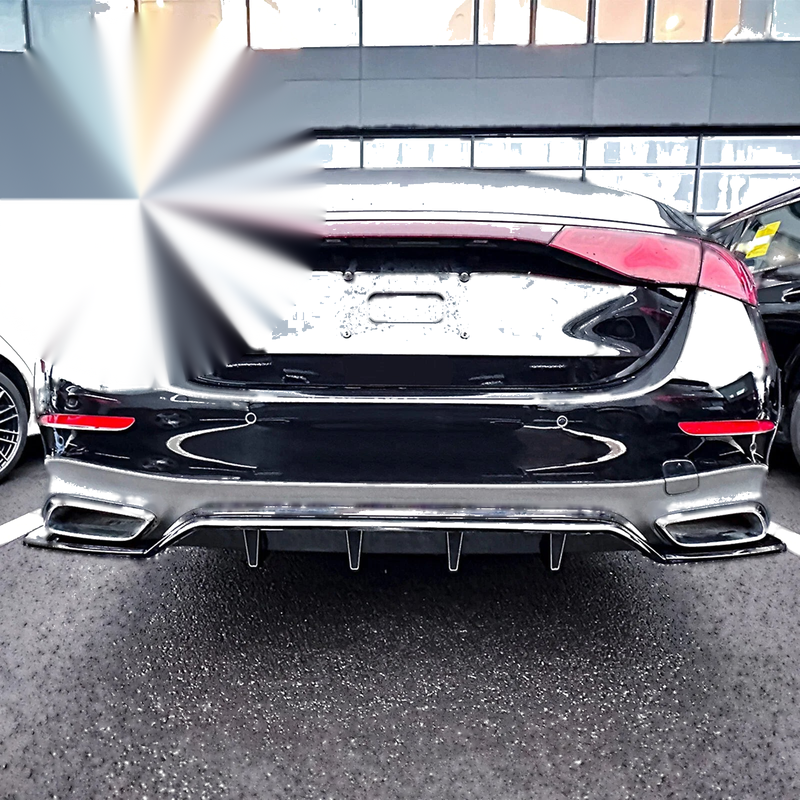 Mercedes Benz E Class 3 x Gloss Black Rear Bumper Diffuser Lip (2024-2025)