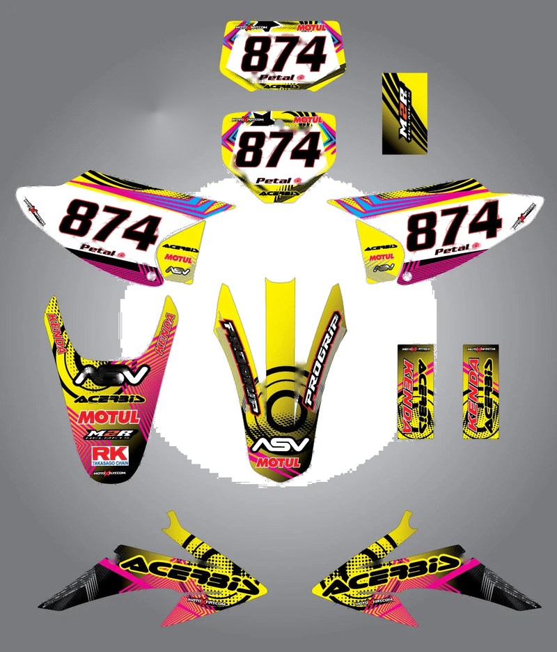 Honda CRF 150 F (2008-2014) Neon Style Stickers Custom Graphic Kit