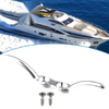 Marine Boat Ship Set 2-1/2 Inch Stainless Steel Flagpole Cleat Hook