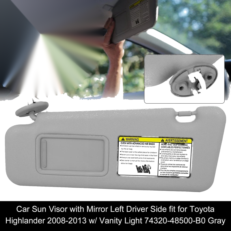 Toyota Highlander Sun Visor Left Side w/ Light (2008–2013)