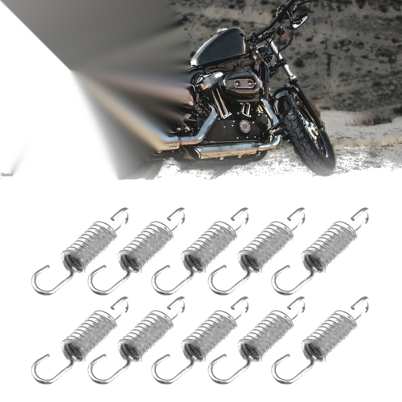 Suzuki 10pcs 6cm Length Silver Tone Motorcycle Brake Pedal Return Springs