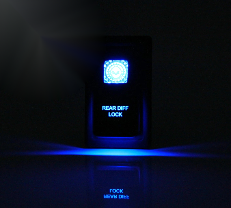 Dual LED Backlit Rear Diff Lock Rocker Switch