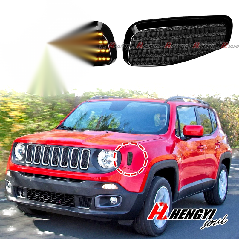 Jeep Renegade Front  Smoked Lens LED Amber Side Marker Lamp (2015–2022)