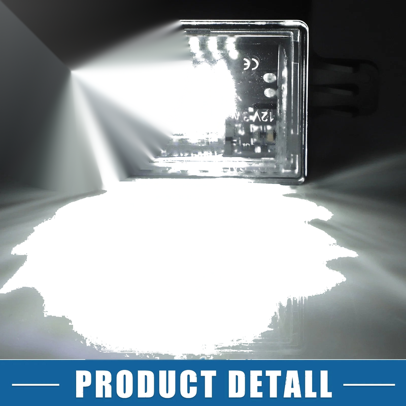 Chevy 1 x Pair Car White LED License Plate Light