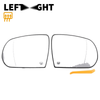 Jeep Cherokee Compass Left Right White Mirror Glass w/ Back Heated (2011-2023)