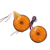 Car Motorcycle Trailer Amber Round Rear Tail Brake Stop Marker Lights