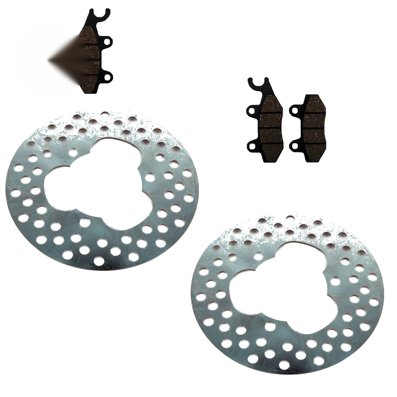 Kawasaki Bayou 300 4x4 Front Disc Brake Rotors & Semi-Metallic Pads (1989–1994)