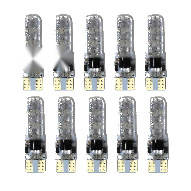 Car Parking Light 10x T10 194 168 RGB LED Bulbs with RF Remote
