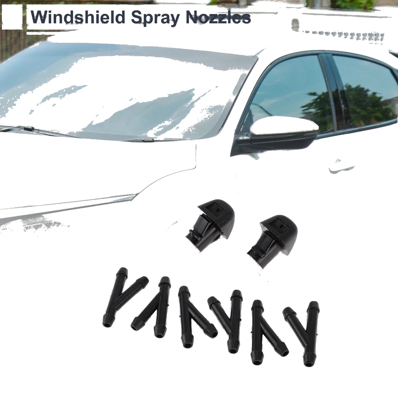Honda 6 x Windshield Washer Nozzles & Hose Connectors