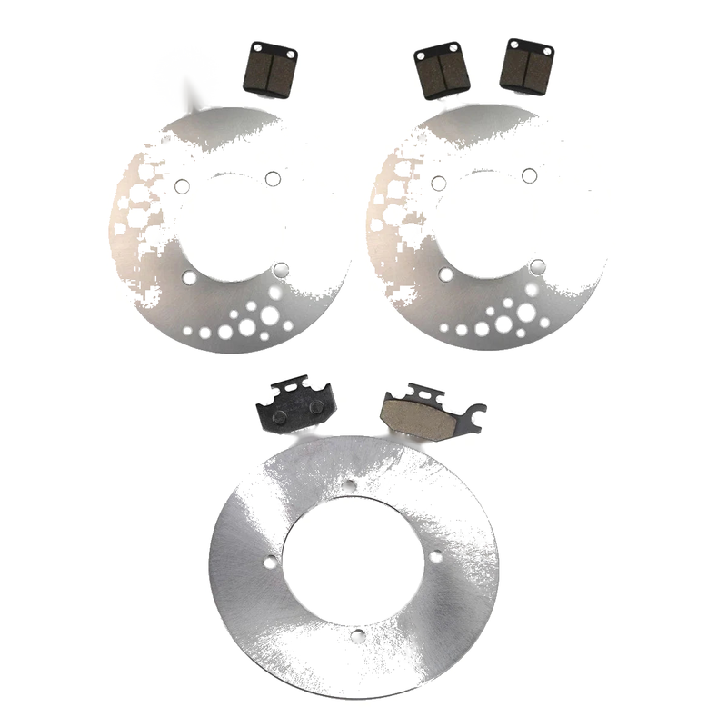 Yamaha Grizzly 400 2 x Front & Rear Brake Rotors & Pads (2007–2008)