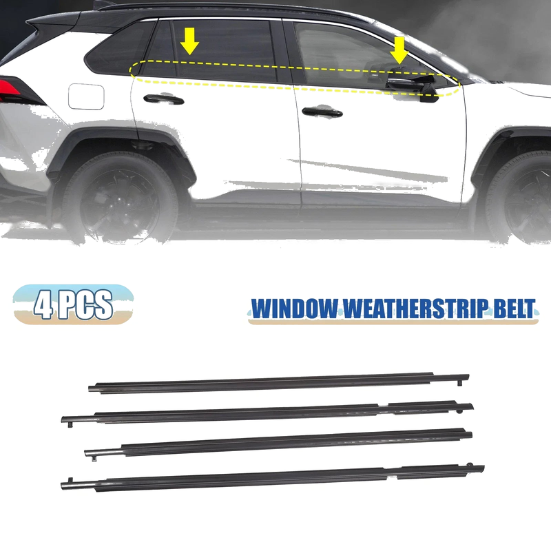 Toyota RAV4 Window Seal Weatherstrips 4 x (2009–2012)