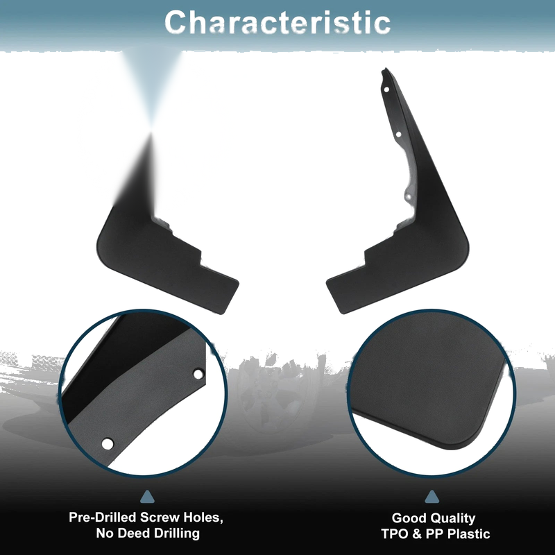 Dodge Ram 1500 2019-2025 - Splash Guards, No-Drill Mud Flaps Kit