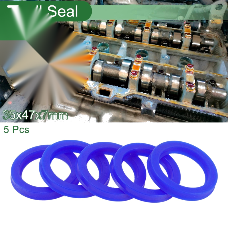 Oil Seal 35x47x7mm Seal Ring Rotary Shaft TPU 5 Pcs
