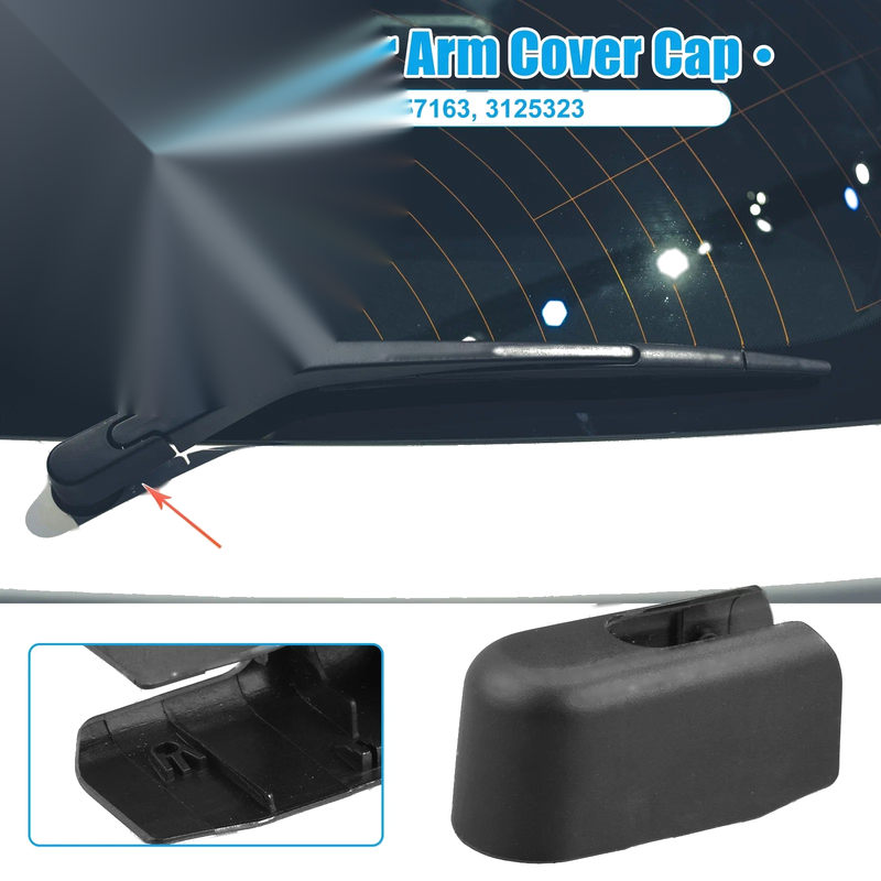 Volvo V60 (2014-2018) Black Rear Windshield Wiper Arm Nut Cover