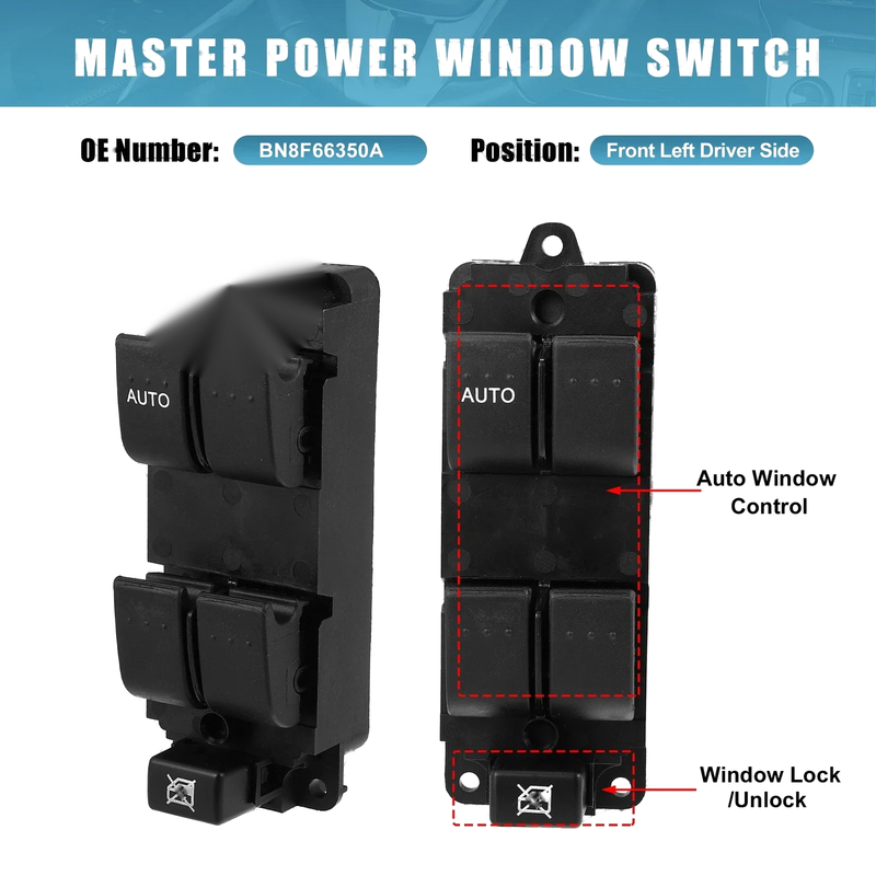 Mazda 3 Power Window Master Control Switch Driver Side (2004-2009)