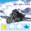 XXL 190T Rain Dust Motorcycle Cover Silver&Black Outdoor Waterproof UV Protector