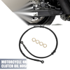 Set 85cm 33.46" Motorcycle Brake Clutch Oil Hose Clutch Throttle Pipe Black