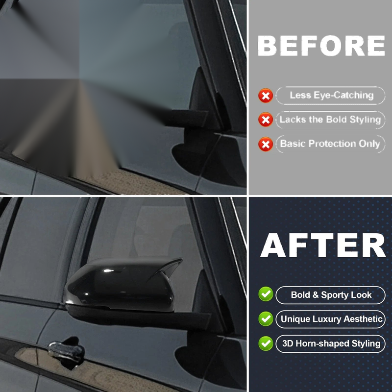 Ford Explorer Left Right Side Ox Horn Rear View Mirror Covers (2020-2024)