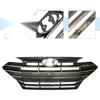 Hyundai Elantra (2019) - Black Chrome Silver Tone Front Upper Bumper Grille