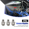 Motorcycle Car 3 x M10 x 1 Stainless Steel Grease Nipple Fitting