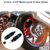 Make Model 8mm Aluminum Alloy Motorcycle Slider Frame 2 Pcs Blue