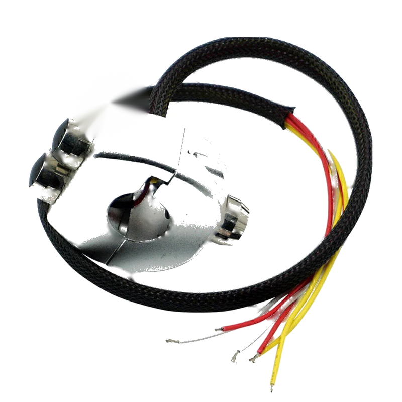 7/8" Motorcycle Handlebar Silver Switch Momentary Button 12V