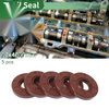 Oil Seal Seal Ring Rotary Shaft Seal FKM Rubber 17x40x7mm Brown 5 Pcs