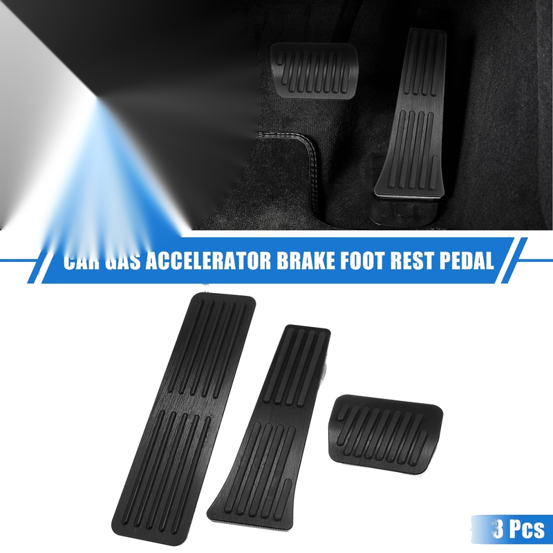Ford Explorer (2020-2023) Black 3 Pcs Gas Brake Foot Rest Pedals