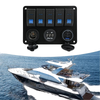 Truck Caravan Switch Panel / Aluminium Waterproof / 12V–24V, 3-Port