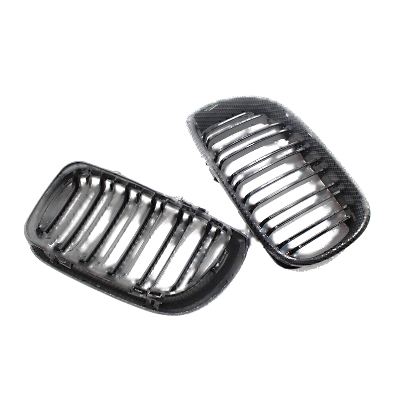 BMW E46 Sedan Carbon Fiber Double Slat Front Kidney Grille (2002-2005)