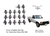 Toyota Hilux Pickup, 4Runner 20 x Radiator Grille Clips (1984-1988)
