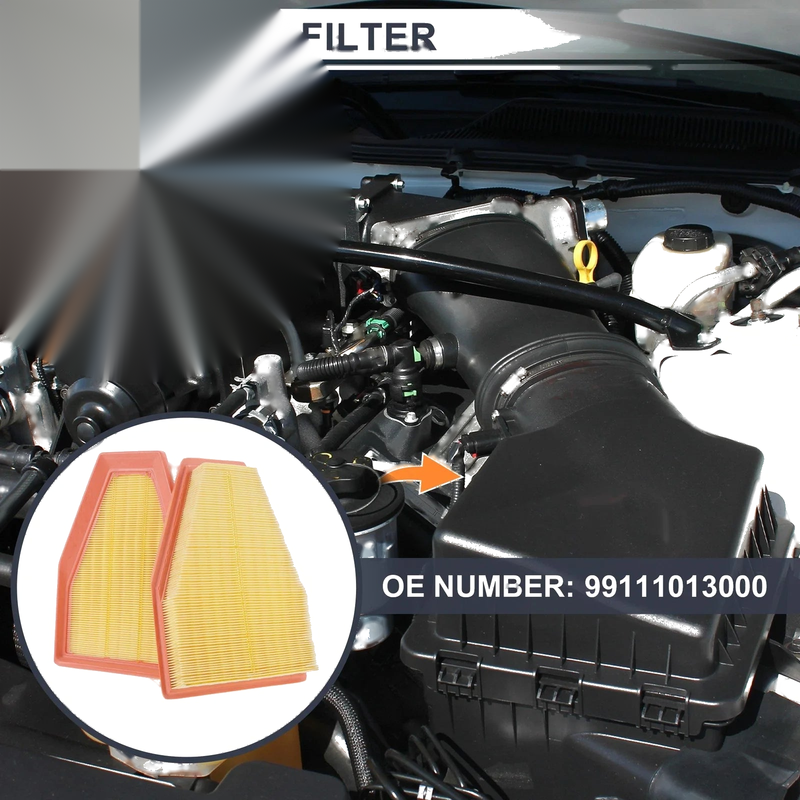 Porsche 911 3.4L 3.8L 4.0L (2011-2019) - 1 Pair Engine Air Filter