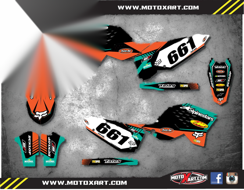 KTM EXC Full Sticker Kit Custom Graphics (2008-2011)