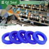 Oil Seal 30x46x10mm TPU Rotary Shaft Seal High Pressure Blue 5 Pcs