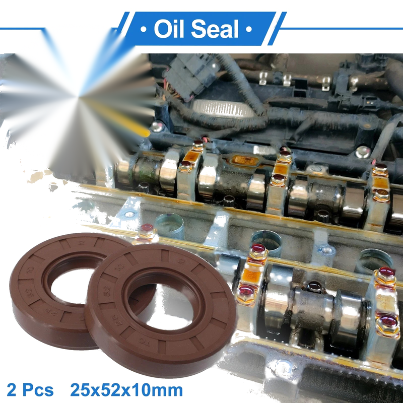 MakeModel Oil Seal 25x52x10mm Seal Ring Rotary Shaft Seal FKM Rubber Brown
