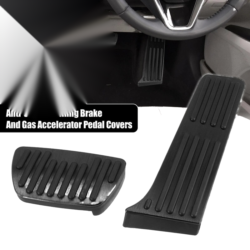 Toyota Black Foot Pedal Pad Kit Anti Slip Brake and Gas Accelerator Covers