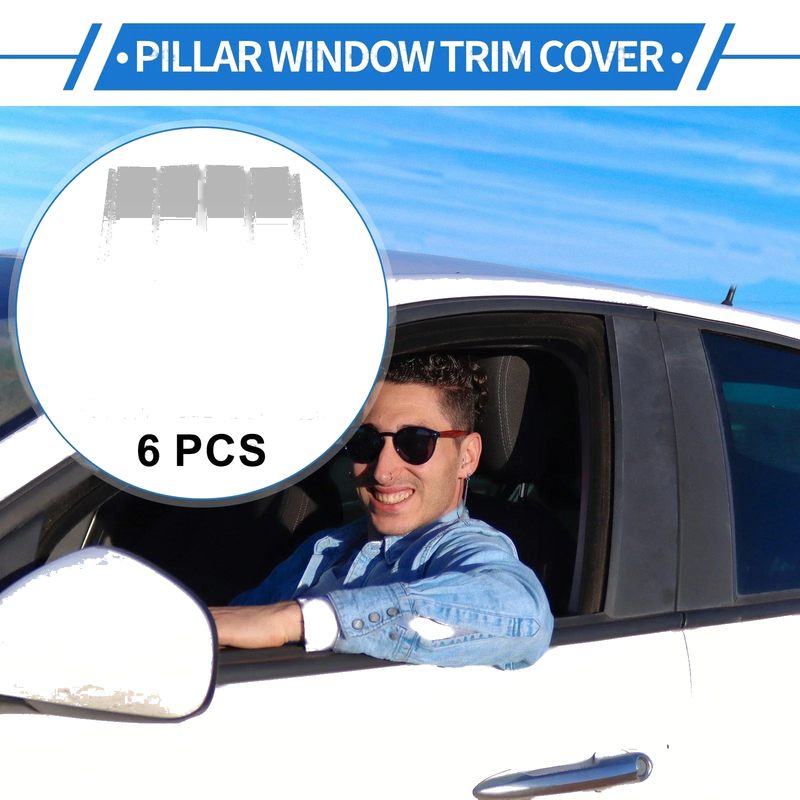 Chevrolet Suburban 6 Pcs Silver Tone Door Pillar Window Trim (2015-2020)