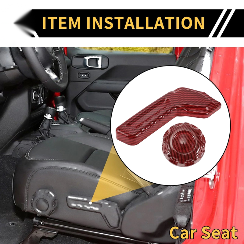 Jeep Gladiator JT Carbon Fiber Seat Adjustment Button Cover (2020-2023)