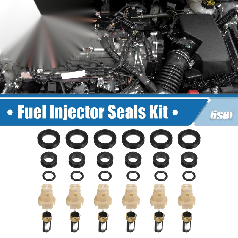 Toyota Tacoma 6 x Fuel Injector O Rings Seals with Filters (1999–2004)