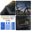 Bike Motorcycles 42pcs Reflective Safety Warning Tape Blue