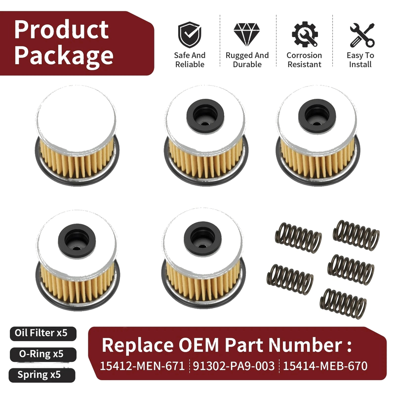 Honda CRF Series 5 Pack Oil Filter Kit
