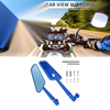 Motorcycle M8/M10 Rear View Mirrors Prismatic Blue Aluminum Alloy 1 Set