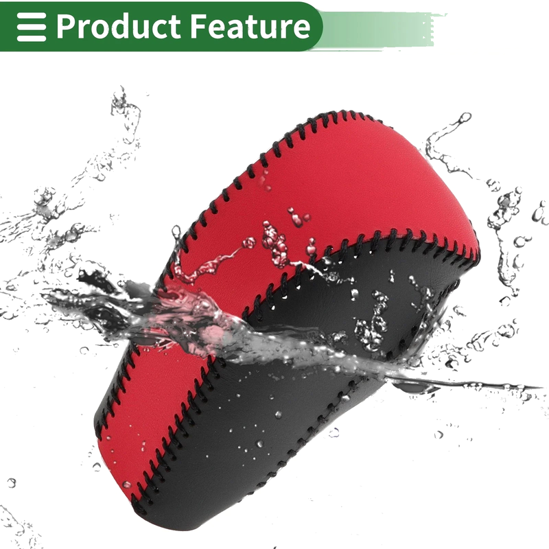 Mazda CX-30 (2020-2022) Black Red Faux Leather Car Gear Shift Knob Cover