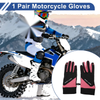 Full Finger Outdoor Fleece Women Cycling Gloves Polyester Black Rose Red