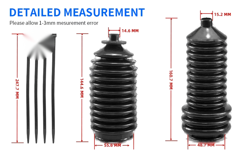 Polaris Ranger RZR 2 x Steering Rack Boots (2007–2019)