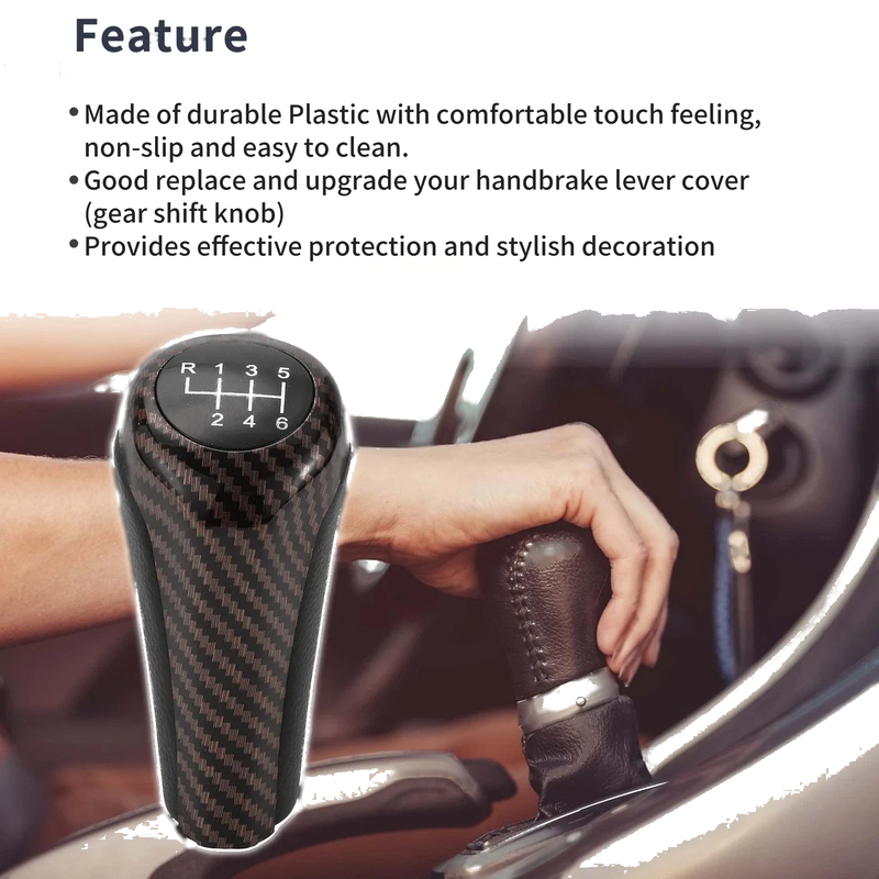 BMW X3 2004-2020 Plastic Shifter Knob Brown / Black 6 Speed Shift Knob