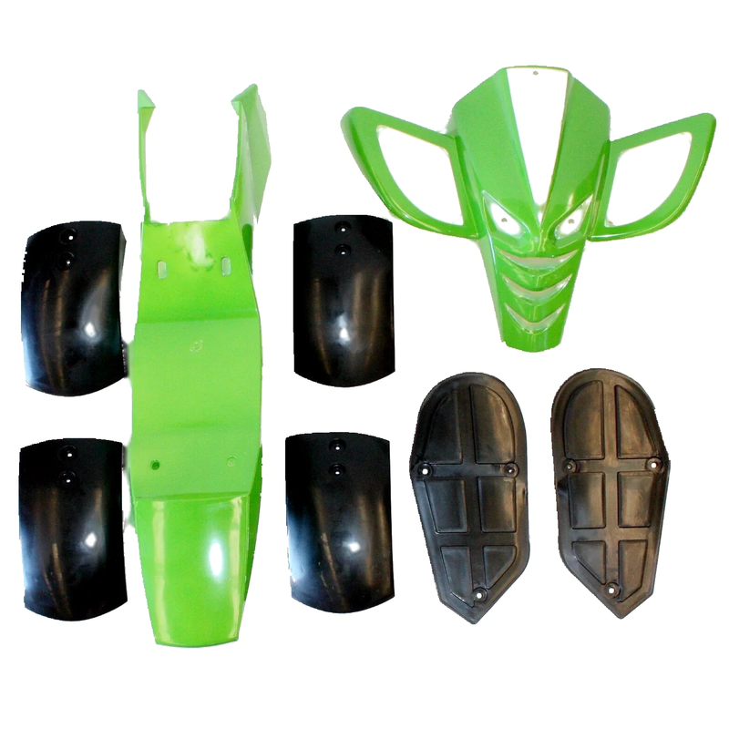 49cc Mini Quad ATV Green Plastics Fairing Guards Mud Guard Foot Rest