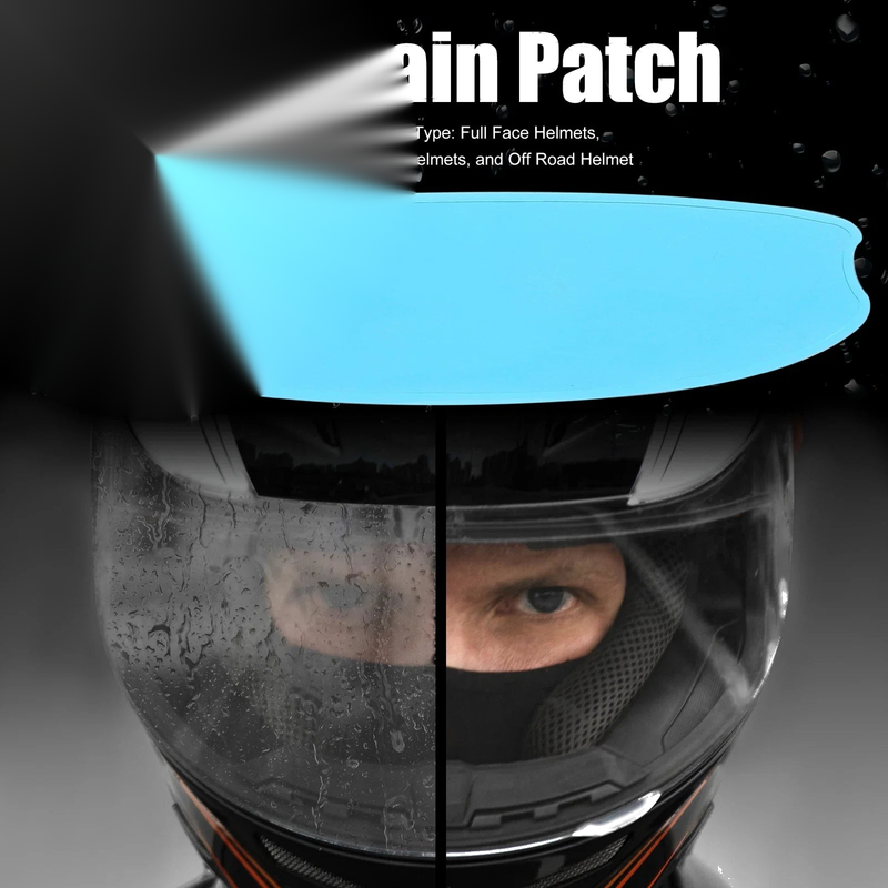 Motorcycle Helmet Rain Proof Film / 9.57 x 3.11 in / Lens Sticker