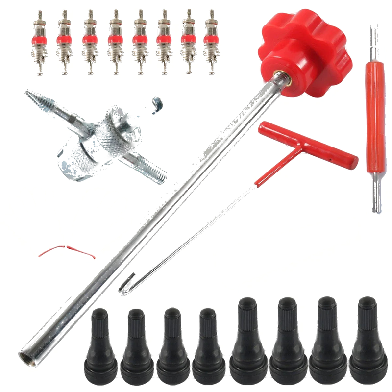 Cars Tire Valve Core Tool Kit - Quick Change with Red Handle